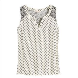 Skies Are Blue Sleeveless Split Neck Blouse